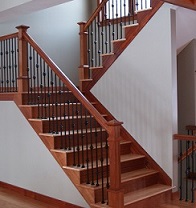 Пример лестницы на металлокаркасе 5